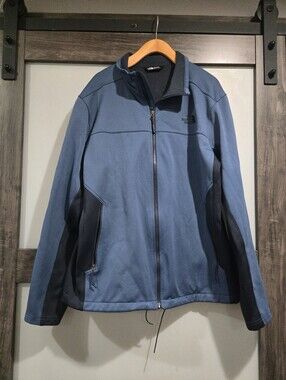 The North Face Men’s WindWall Apex Blue Two Tone Full-Zip Jacket Size Large